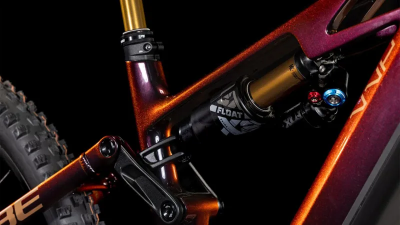 Cube Stereo Hybrid ONE77 HPC SLT 800Wh Electric Full Suspension MTB 2025 in Solareclipse/Bronze-4