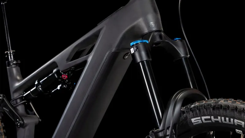 Cube Stereo Hybrid ONE77 HPC SLX 800Wh Electric Full Suspension MTB 2025 in Blackline-6