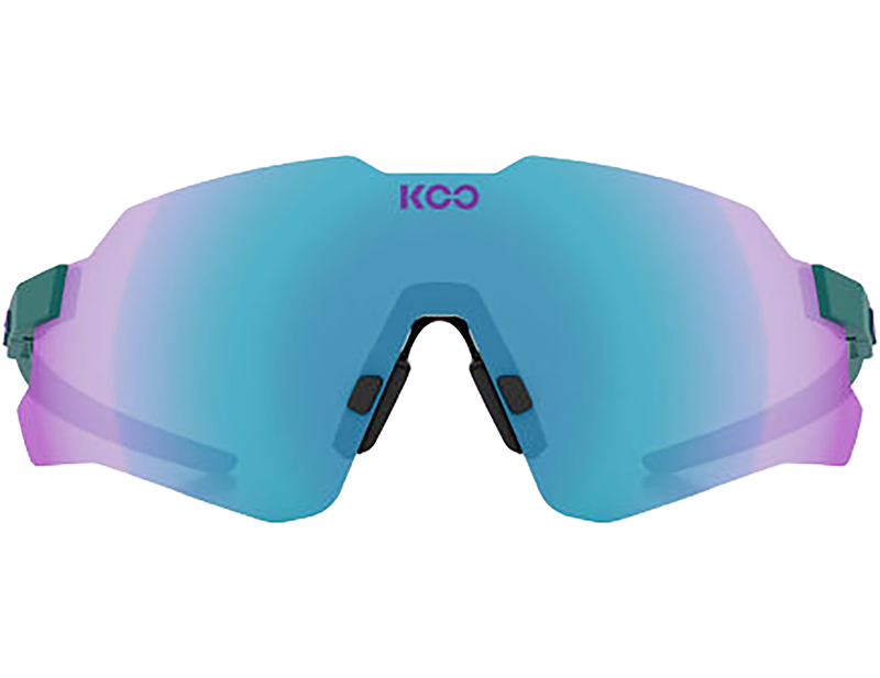 Koo Nebula Sunglasses in Teal Matt/Dark Turquoise Mirror-1