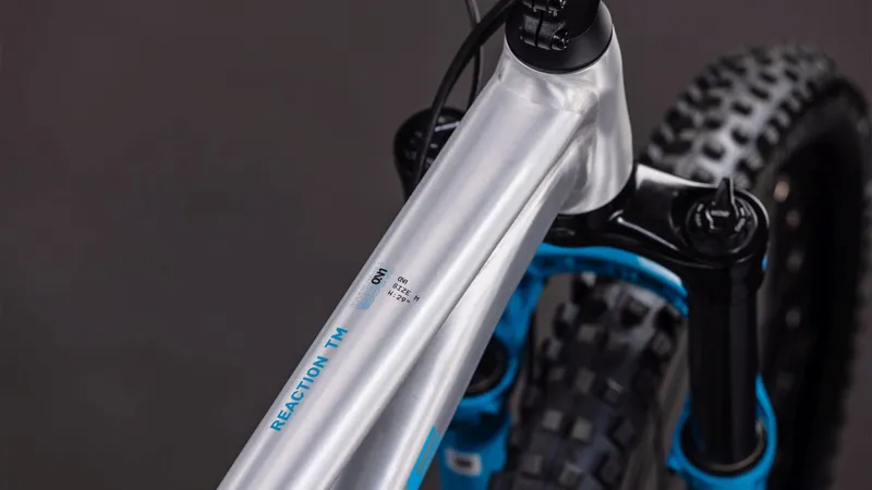 Cube Reaction TM One Hardtail Mountain Bike 2026 in Raw Metal/Blue-1