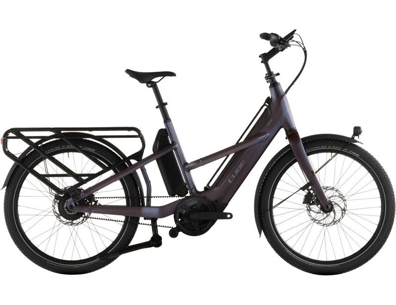 Balfes Bikes Cube Longtail Hybrid Comfort 800 Electric Cargo Bike 2026 in Mineralgrey/Reflex | Free postage over £30, £10 off first order, price match & 0% finance.