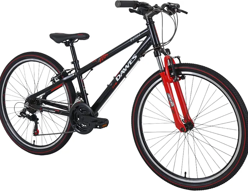 Dawes 26 inch wheel Bullet HT Kids Mountain Bike 2027 in Black-1
