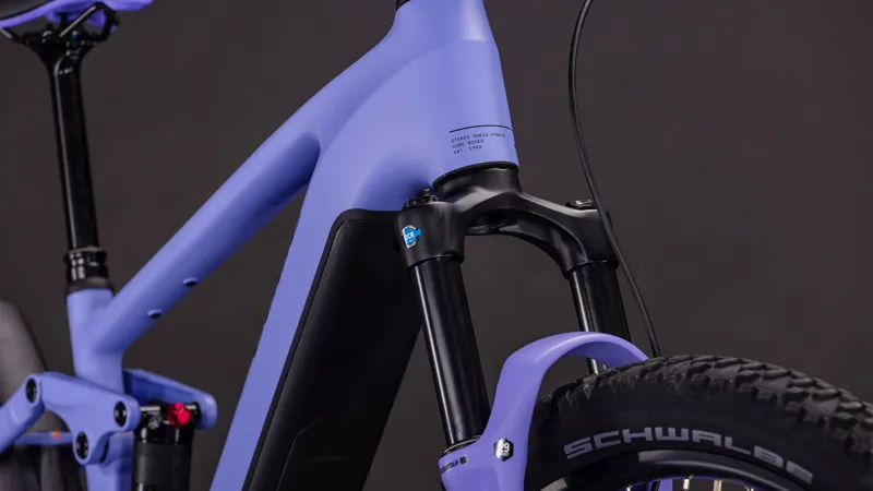 Cube Stereo Hybrid one22 Pro 800 Electric Mountain Bike 2026 in LucidLilac/Lime-5