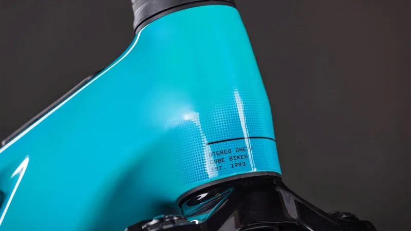 Cube Stereo Hybrid One77 HPC Race 800 Electric Mountain Bike 2026 in Swimmingpool/Black-5