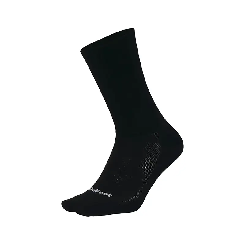 Balfes Bikes Defeet Aireator 6 inch D-Logo Double Cuff Socks in Black | Free postage over £30, £10 off first order, price match & 0% finance.