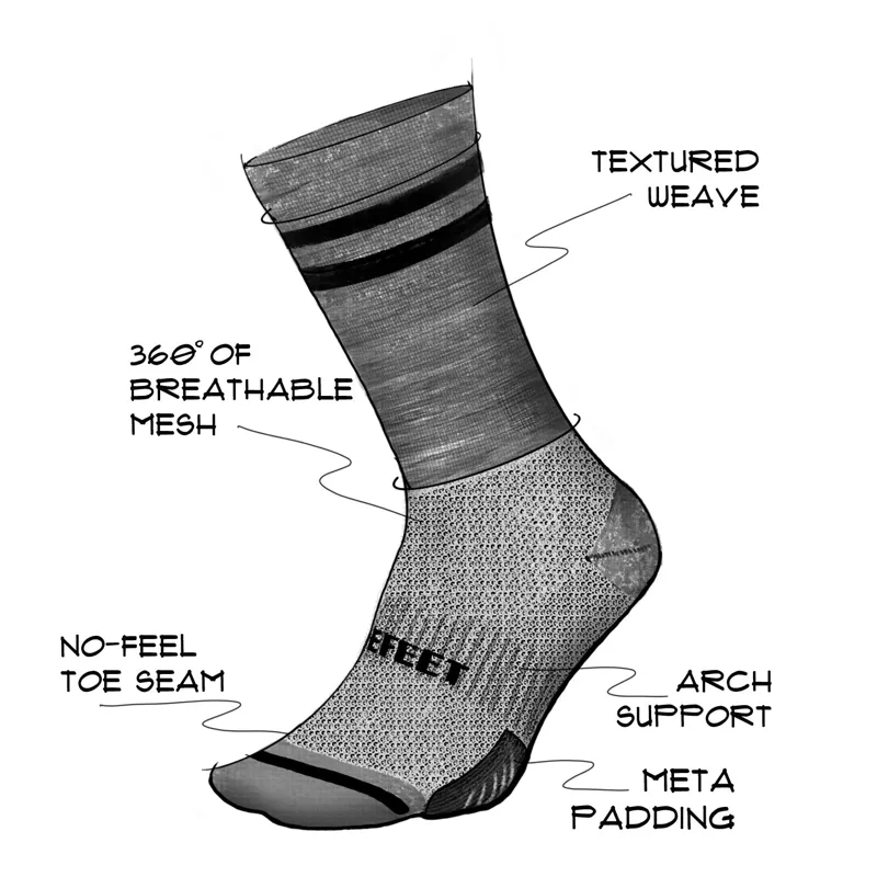 Defeet Cyclismo 6 inch Socks in Black-1