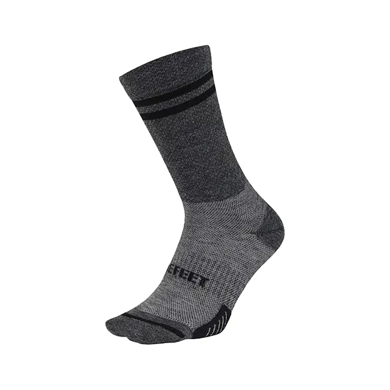 Balfes Bikes Defeet Cyclismo Wool Blend 6 inch Double Stripe Socks in Grey | Free postage over £30, £10 off first order, price match & 0% finance.