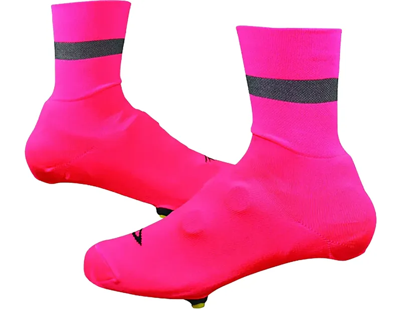 Defeet Slipstream 4 inch Reflective Shoe Covers in Pink