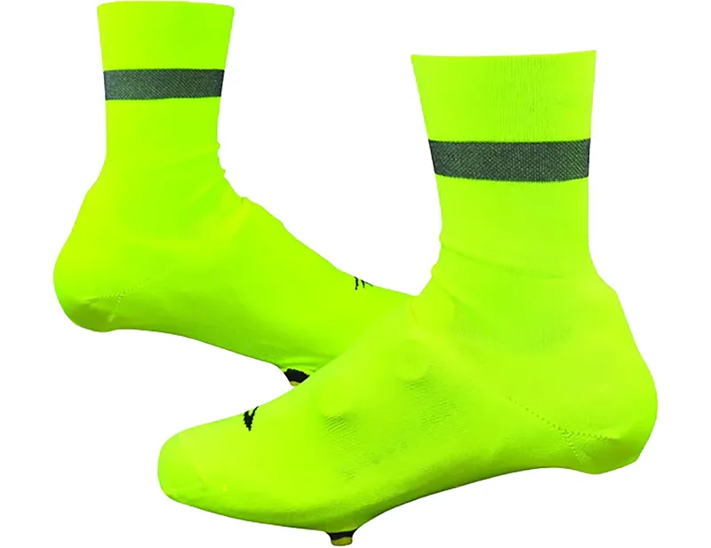 Defeet Slipstream 4 inch Reflective Shoe Covers in Yellow