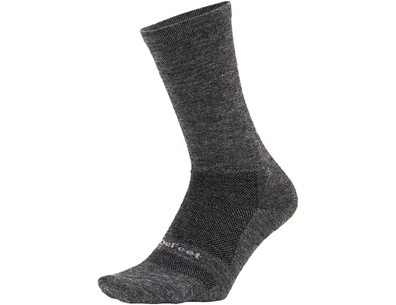 Balfes Bikes Defeet Wooleator Pro 6 inch D-Logo Socks in Gravel Grey | Free postage over £30, £10 off first order, price match & 0% finance.