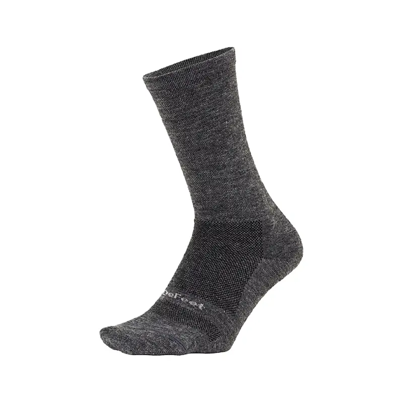 Balfes Bikes Defeet Wooleator Pro 6 inch D-Logo Socks in Gravel Grey | Free postage over £30, £10 off first order, price match & 0% finance.