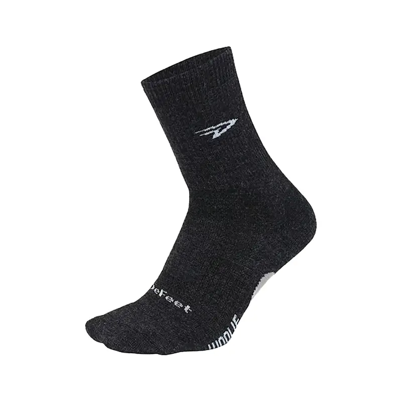 Balfes Bikes Defeet Woolie Boolie 4 inch D-Logo Socks in Charcoal | Free postage over £30, £10 off first order, price match & 0% finance.