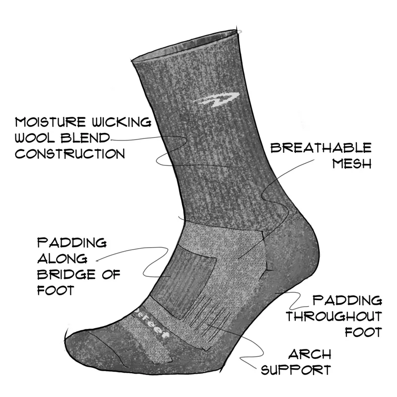 Defeet Woolie Boolie 6 inch D-Logo Sock in Charcoal Grey-1