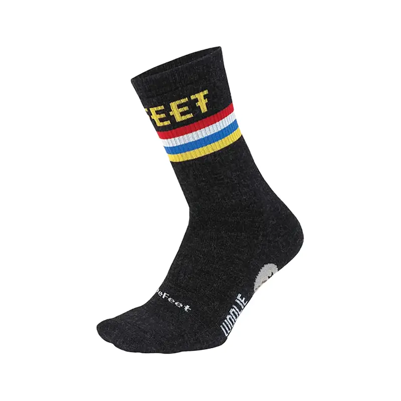 Balfes Bikes Defeet Woolie Boolie 6inch Podium Sock in Charcoal | Free postage over £30, £10 off first order, price match & 0% finance.