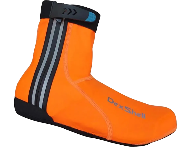 Dexshell Lightweight Stretch Fabric Overshoes in Blazing Orange