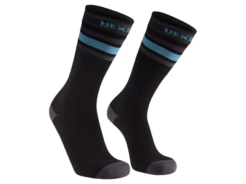 Dexshell Ultra Dri Waterproof Lightweight Sports Socks Small in Aqua Blue Stripe