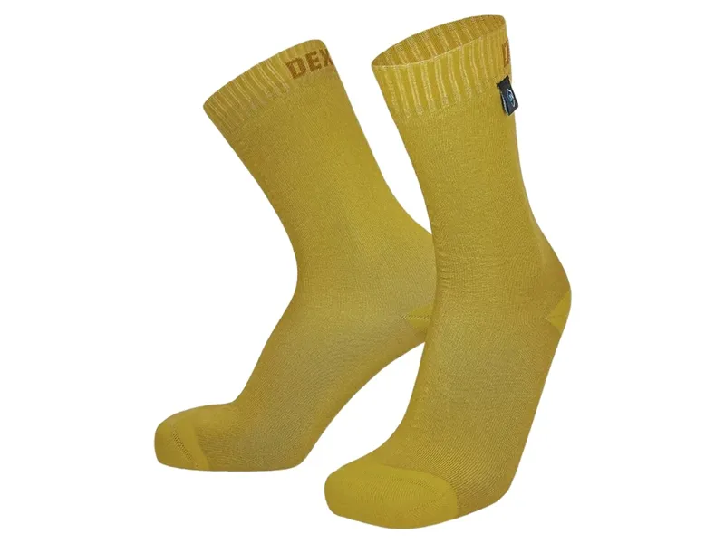 Dexshell Ultra Thin Crew Waterproof Socks in Sunset Yellow