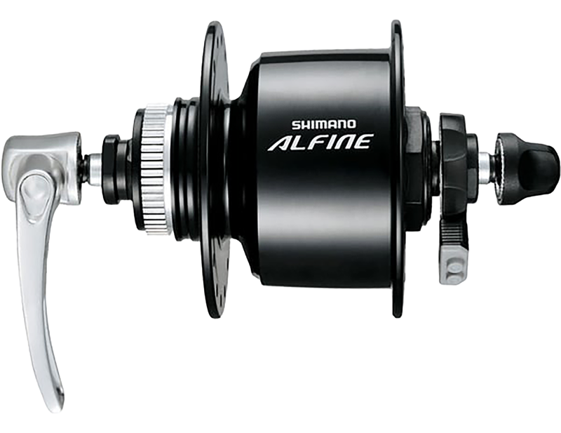 Balfes Bikes Shimano DH-S501 Alfine 6v 3w dynamo front hub in black - Centre-Lock disc 32h Q/R | Free postage over £30, £10 off first order, price match & 0% finance.