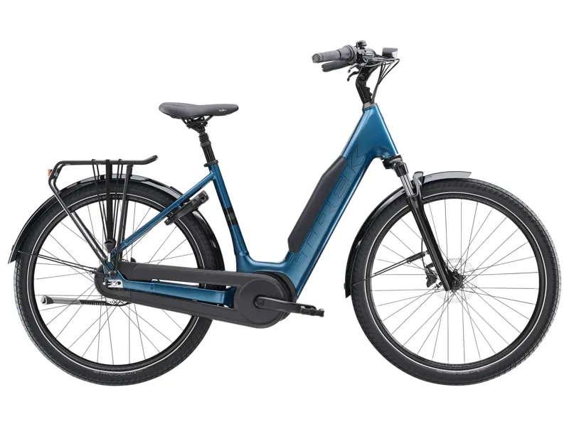 EX DISPLAY Trek District+ 3 Lowstep 800Wh Electric Hybrid Bike Small 2026 in Dark Aquatic