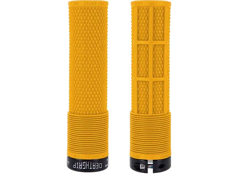 DMR Brendog Deathgrip Flangeless Grips in Gul Yellow