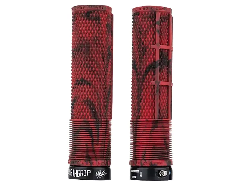 DMR Brendog Deathgrip Flangeless Grips in Marble Red