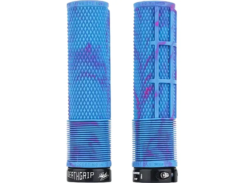 DMR Brendog Deathgrip Flangeless Grips in Miami Blue