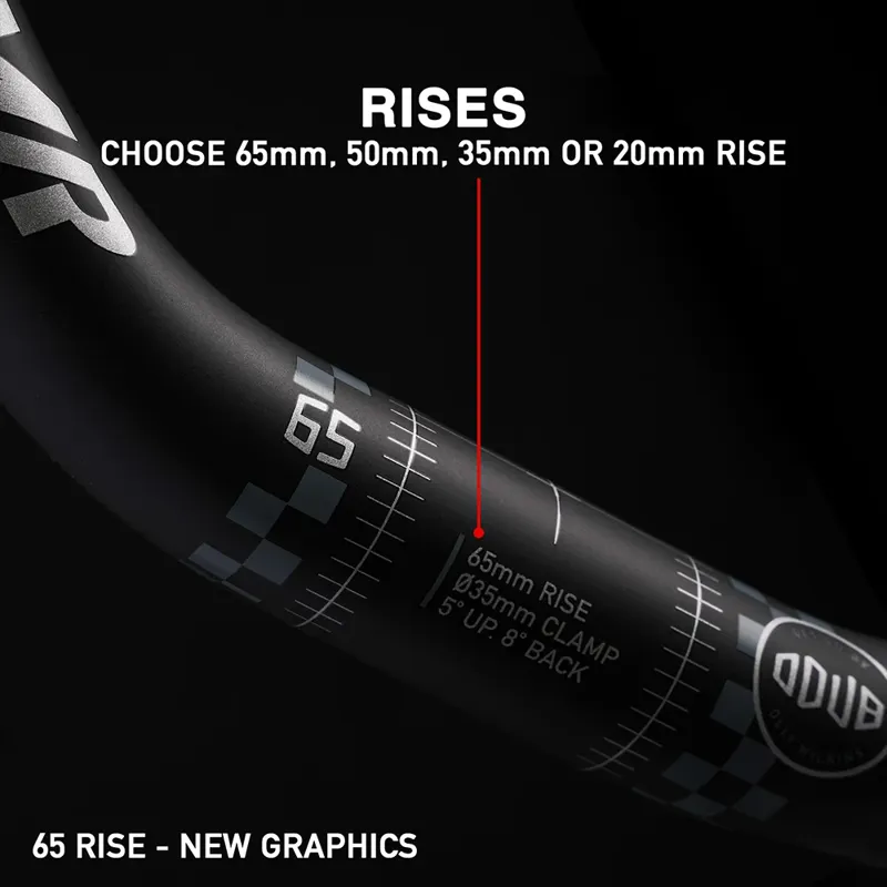 DMR ODUB Alloy Handlebar 35 20mm Rise 35mm in Black-3