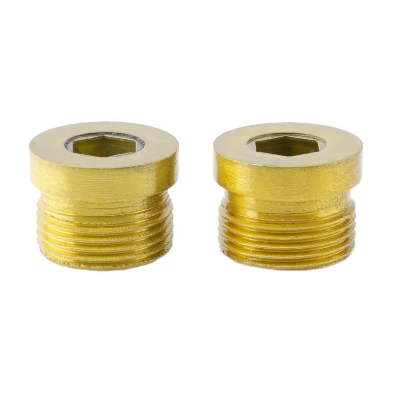 DMR V12 Pedal Spares End Caps in Gold
