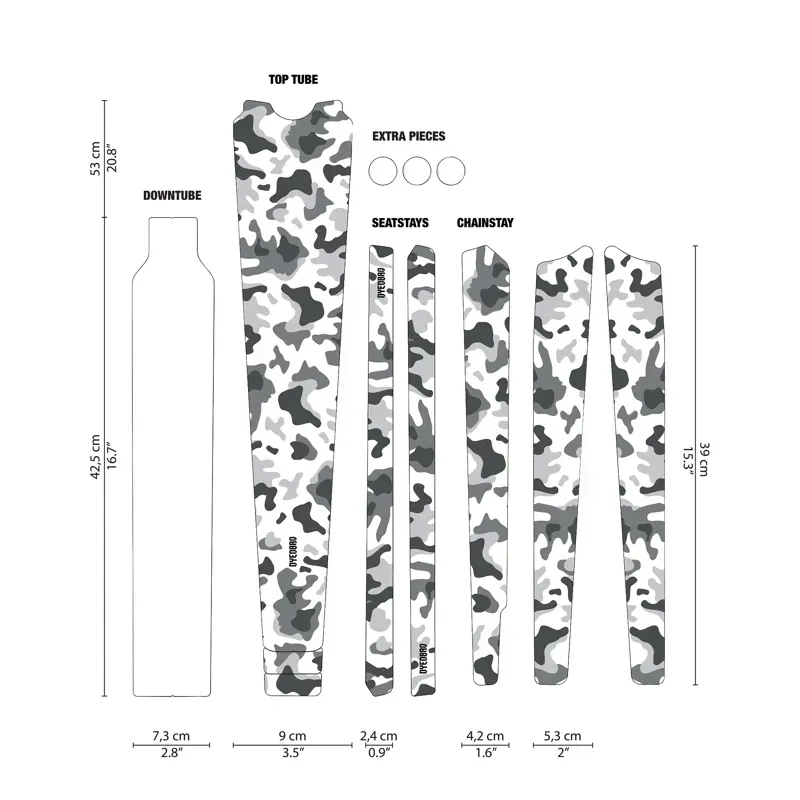 Dyedbro Gravel Frame Protection Kit in Camo
