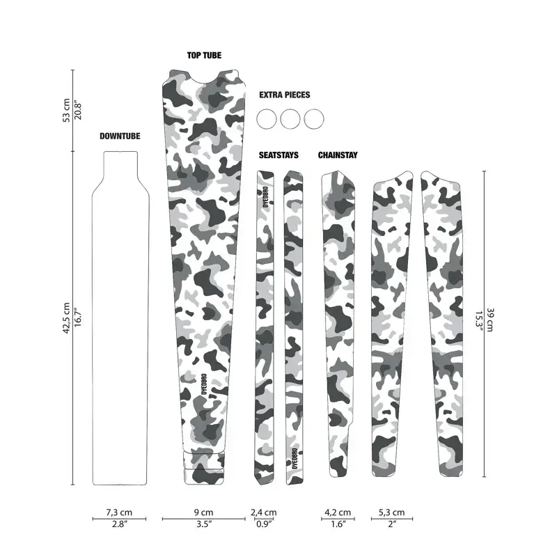 Balfes Bikes Dyedbro Gravel Frame Protection Kit in Camo | Free postage over £30, £10 off first order, price match & 0% finance.