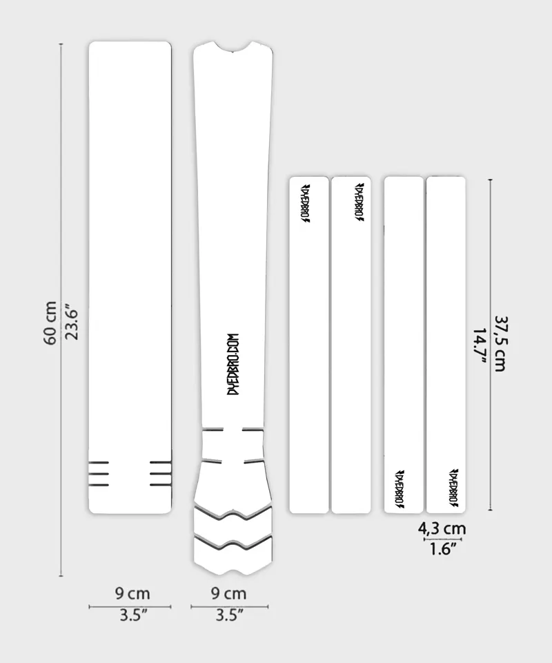 Dyedbro Clear MTB Frame Protection Kit in Glitter