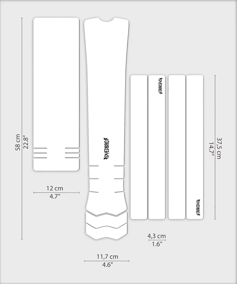 Dyedbro Clear Gloss e-Bike Frame Protection Kit in Black