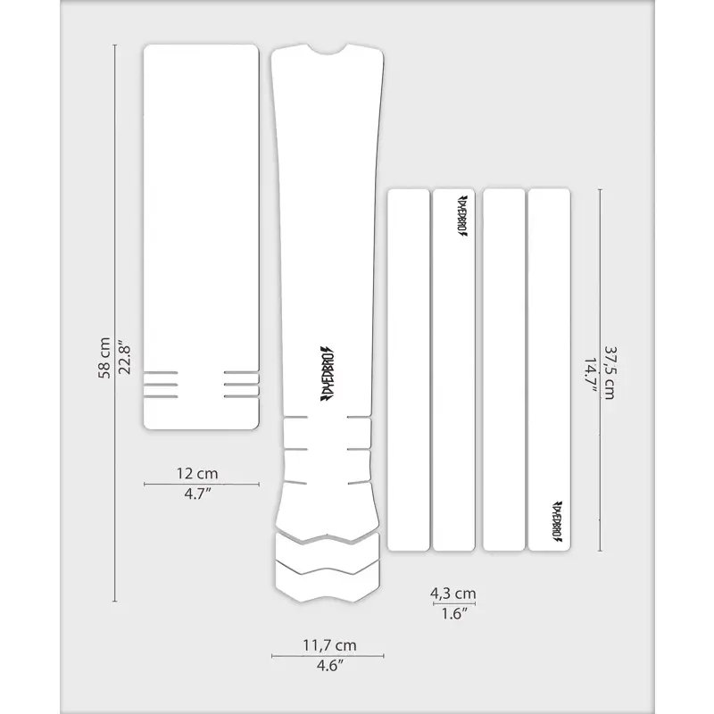 Balfes Bikes Dyedbro Clear Gloss e-Bike Frame Protection Kit in Black | Free postage over £30, £10 off first order, price match & 0% finance.
