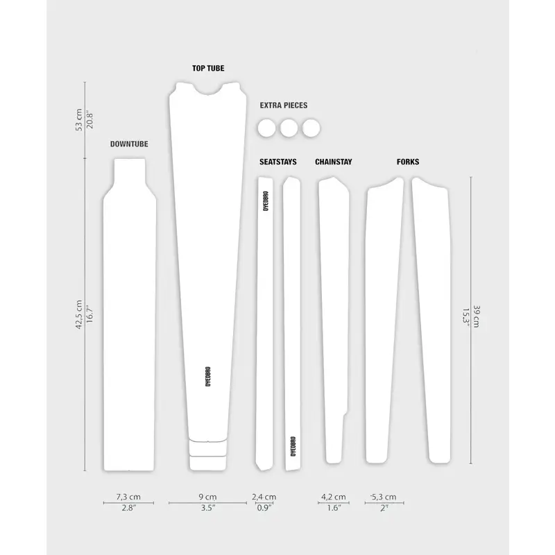 Balfes Bikes Dyedbro Clear Gloss Gravel Frame Protection Kit in Black | Free postage over £30, £10 off first order, price match & 0% finance.