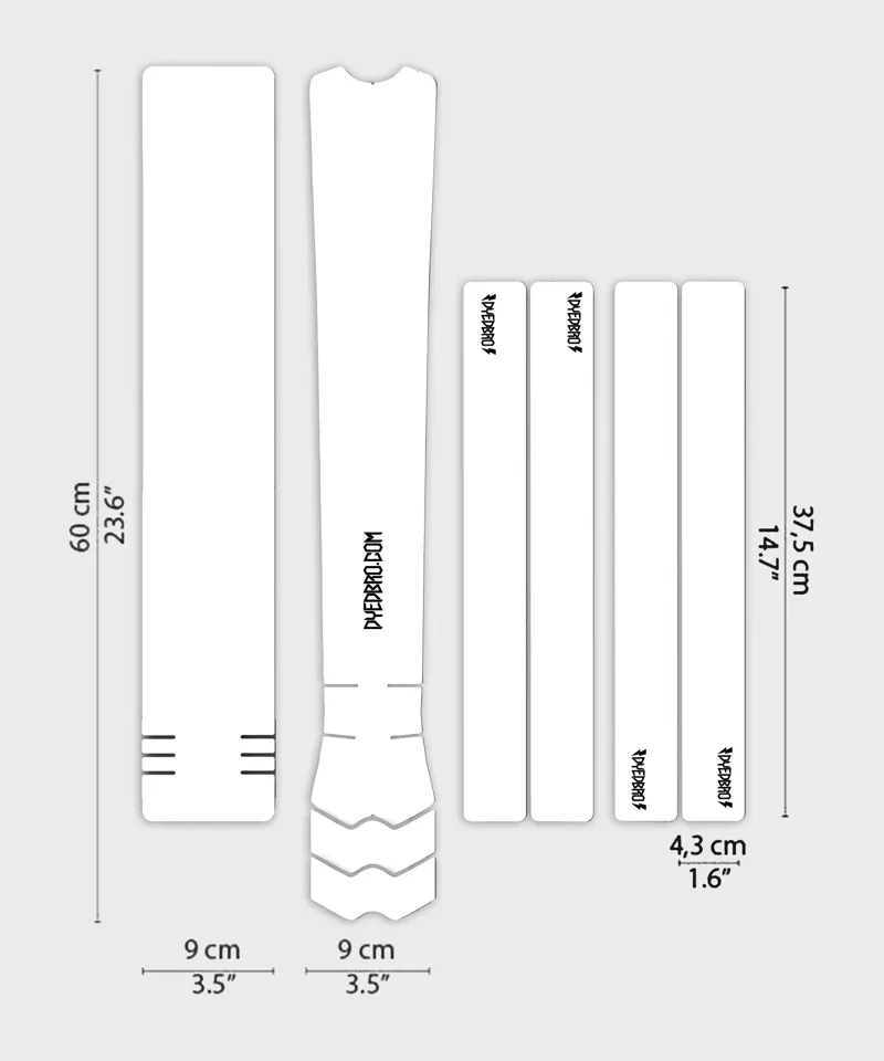DYEDBRO MTB Frame Protection Clear in Matte Black