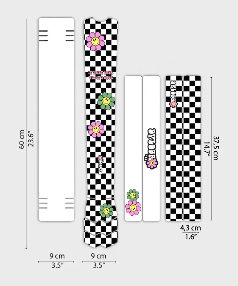 Balfes Bikes Dyedbro Ella Conolly Signature Series MTB Frame Protection Kit in White/Black | Free postage over £30, £10 off first order, price match & 0% finance.