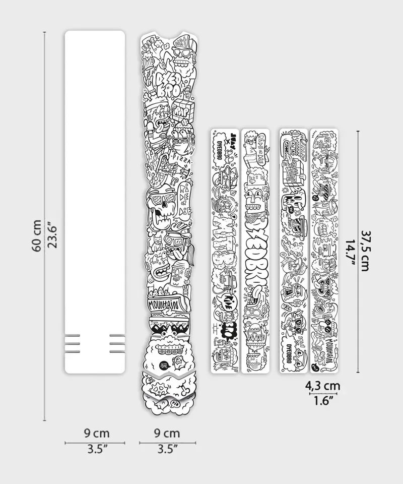 Balfes Bikes Dyedbro Juay x Dyedbro MTB Frame Protection Kit in Black | Free postage over £30, £10 off first order, price match & 0% finance.