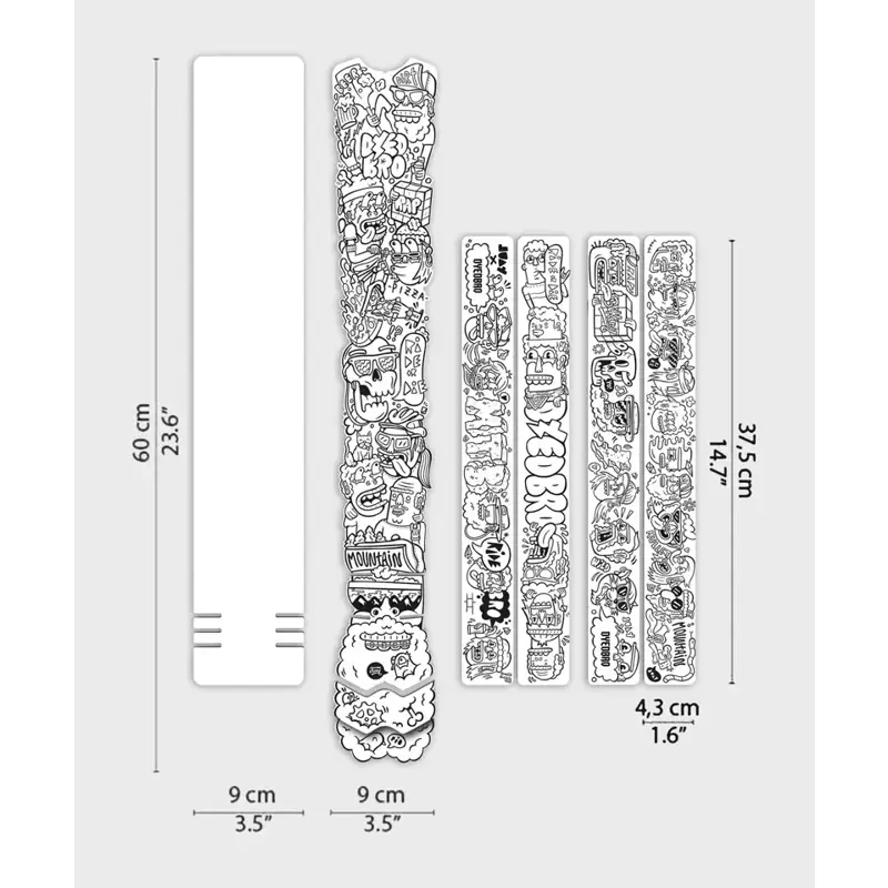 Balfes Bikes Dyedbro Juay x Dyedbro MTB Frame Protection Kit in Black | Free postage over £30, £10 off first order, price match & 0% finance.