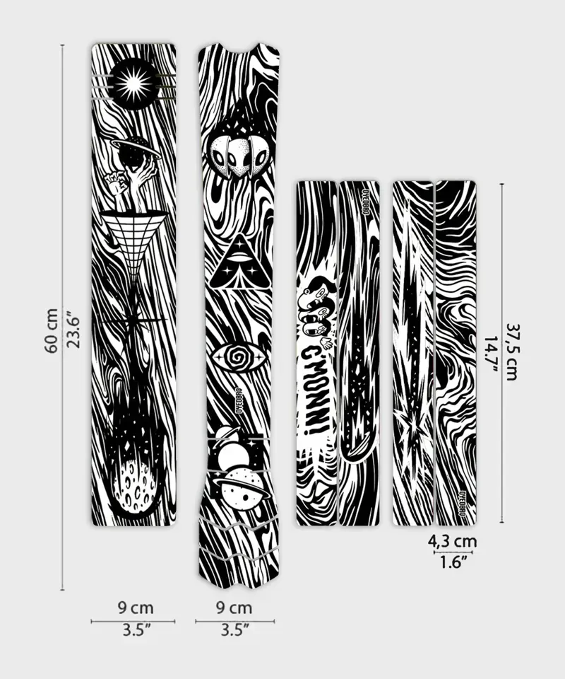 Balfes Bikes Dyedbro Kaos MTB Frame Protection Kit in Gloss Black | Free postage over £30, £10 off first order, price match & 0% finance.