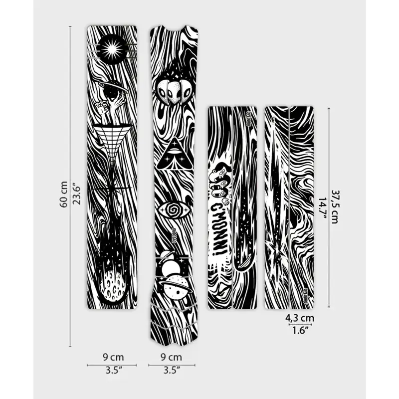 Balfes Bikes Dyedbro Kaos MTB Frame Protection Kit in Gloss Black | Free postage over £30, £10 off first order, price match & 0% finance.