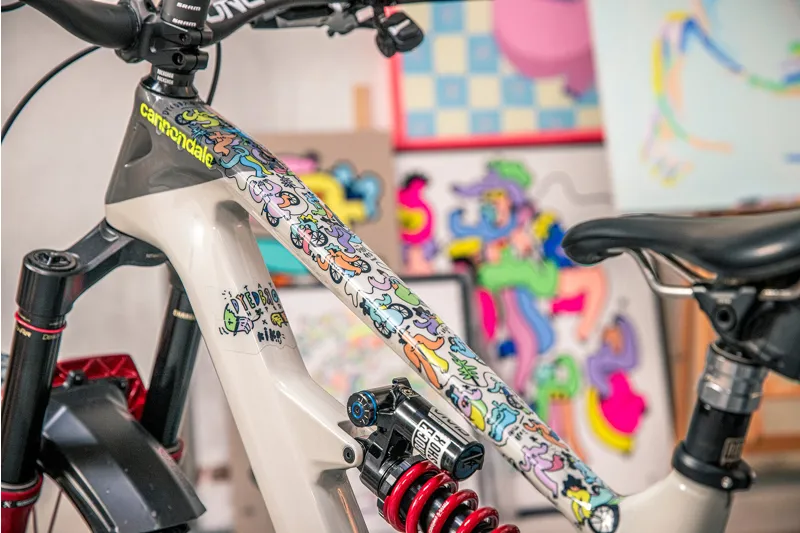 Dyedbro Kiko CLJ Artist Series Gloss MTB Frame Protection Kit in Multicolour-2