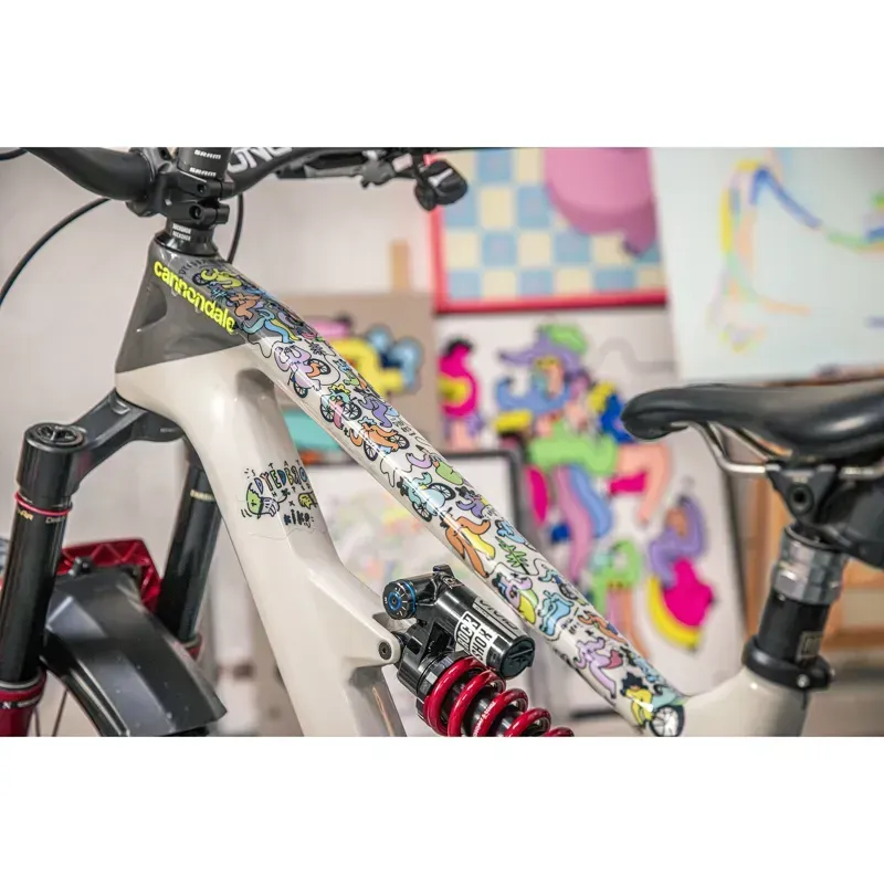 Dyedbro Kiko CLJ Artist Series Gloss MTB Frame Protection Kit in Multicolour-3