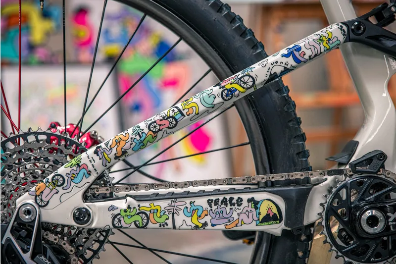 Dyedbro Kiko CLJ Artist Series Gloss MTB Frame Protection Kit in Multicolour-6