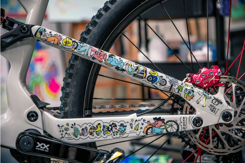 Dyedbro Kiko CLJ Artist Series Gloss MTB Frame Protection Kit in Multicolour-7