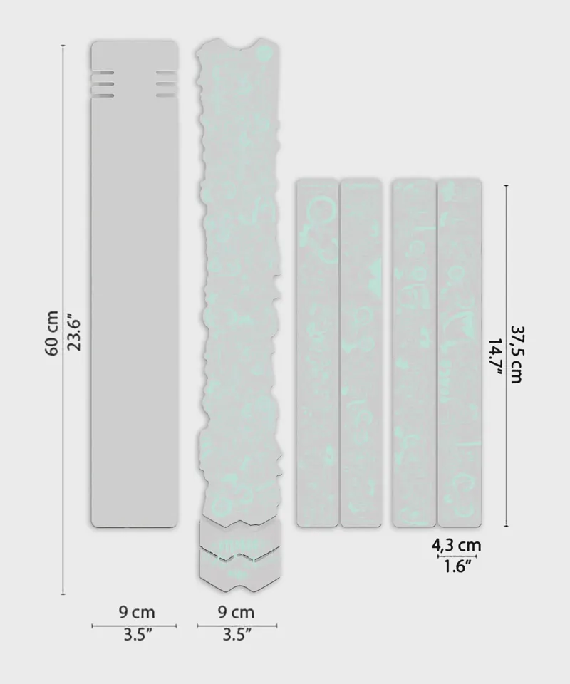 Dyedbro Kiko CLJ Artist Series Gloss MTB Frame Protection Kit in Mint