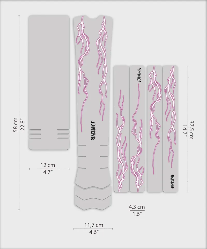 Dyedbro Lightning e-Bike Protection Kit in Pink