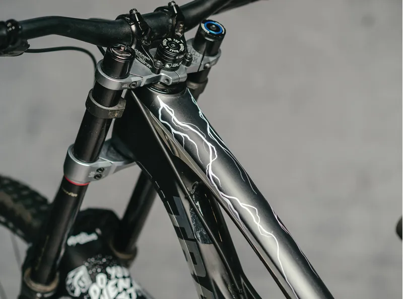 Dyedbro Lightning MTB Frame Protection Kit in Blue-1