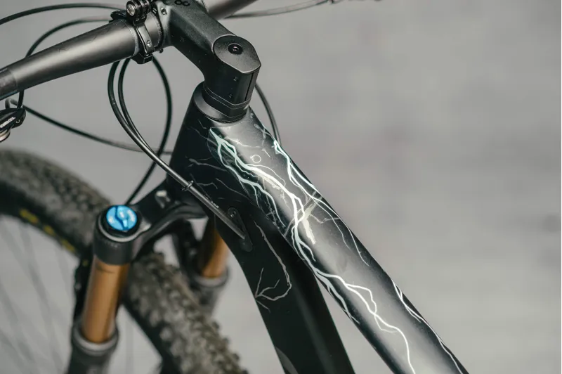 Dyedbro Lightning MTB Frame Protection Kit in Blue-4