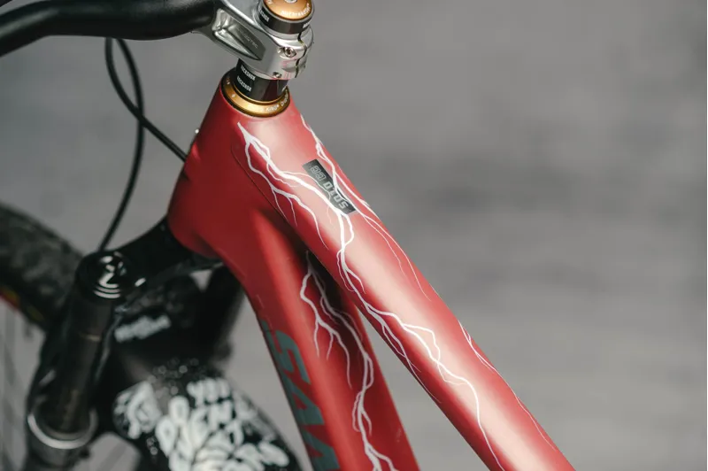 Dyedbro Lightning MTB Frame Protection Kit in Pink-1