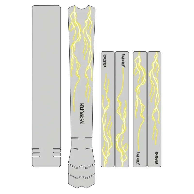 Balfes Bikes Dyedbro Lightning MTB Frame Protection Kit in Yellow | Free postage over £30, £10 off first order, price match & 0% finance.